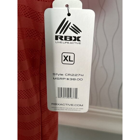 RBX ACTIVE PERFORMANCE TEE  T-SHIRT Orange MEN'S  XL ⭐️ NWT $38 ⭐️ - Picture 3 of 9